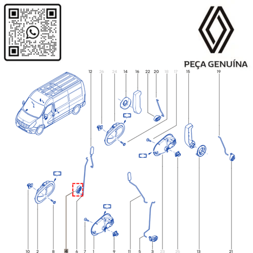 RN 27521R 805527521R Clipe Plastico Ma‡aneta Master 2013 Em Diante - 4